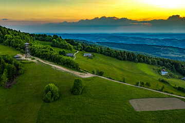 Wschód Słońca, Wieża Koziarz, Małopolska, Poland