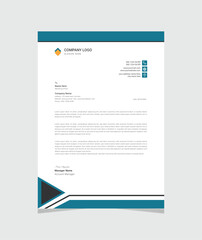 Corporate modern letterhead design template. creative modern letterhead design template