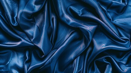 Fototapeta premium Elegant blue satin fabric texture for luxury backgrounds