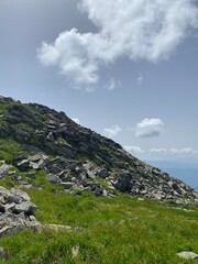 landscape with mountains and clouds