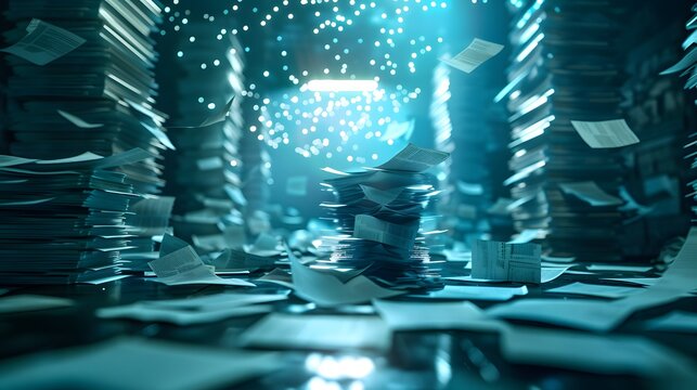 AI-generated bankruptcy documents, futuristic financial system