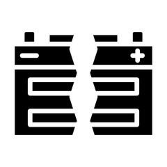 Battery Leak Vector Glyph Icon Design