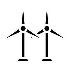 Wind Turbine Vector Glyph Icon Design