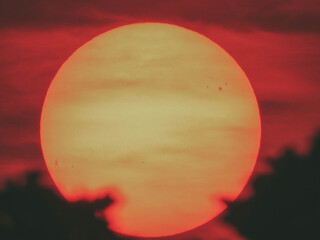 sunset over the mountains