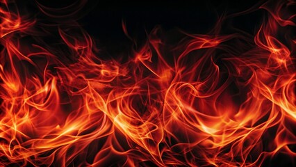 激しく燃える灼熱の炎