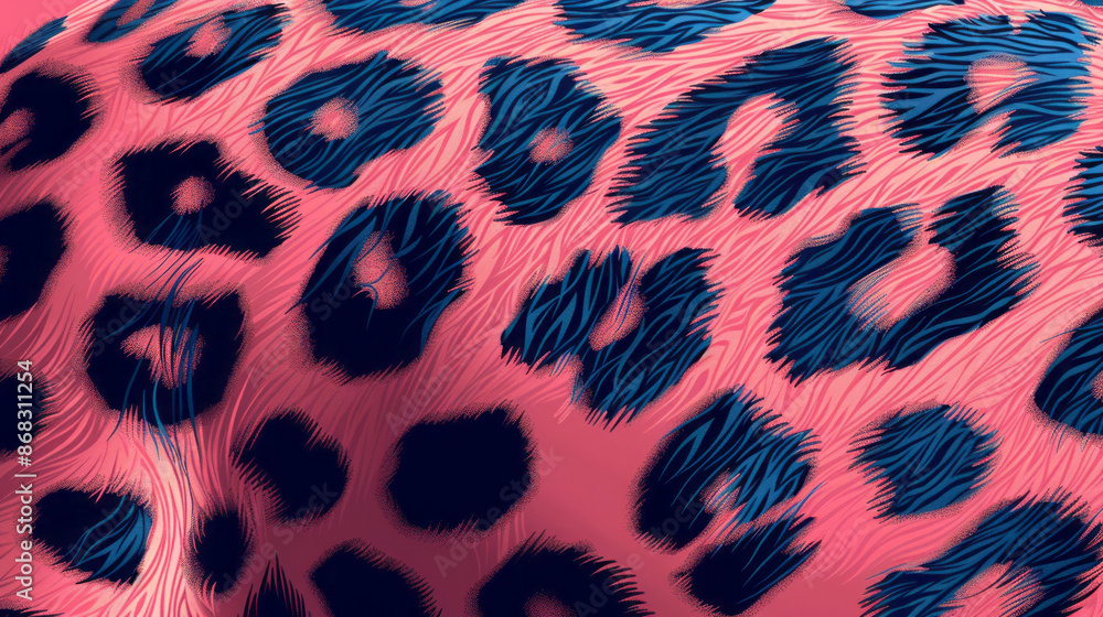 Canvas Prints Abstract Leopard Print in Pink and Black