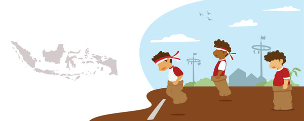 Indonesian independence day banner