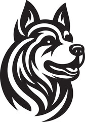 dog head animal silhouette like the logo vector black color white background 