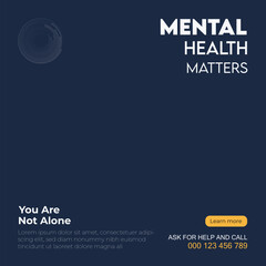 Vector health banner of world mental health day