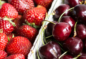 Strawberries and cherries
