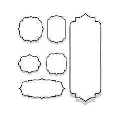 Antique Frame Icons Vector Illustration Design Templates