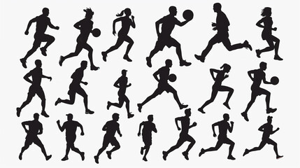 silhouettes depicting different sports activities