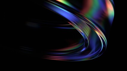 Abstract iridescent background design, 3d render