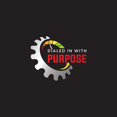 Gear, Speed Dialed And Growup Logo Design Template