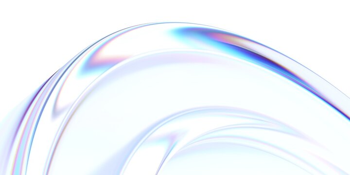 Abstract glass shape, 3d render