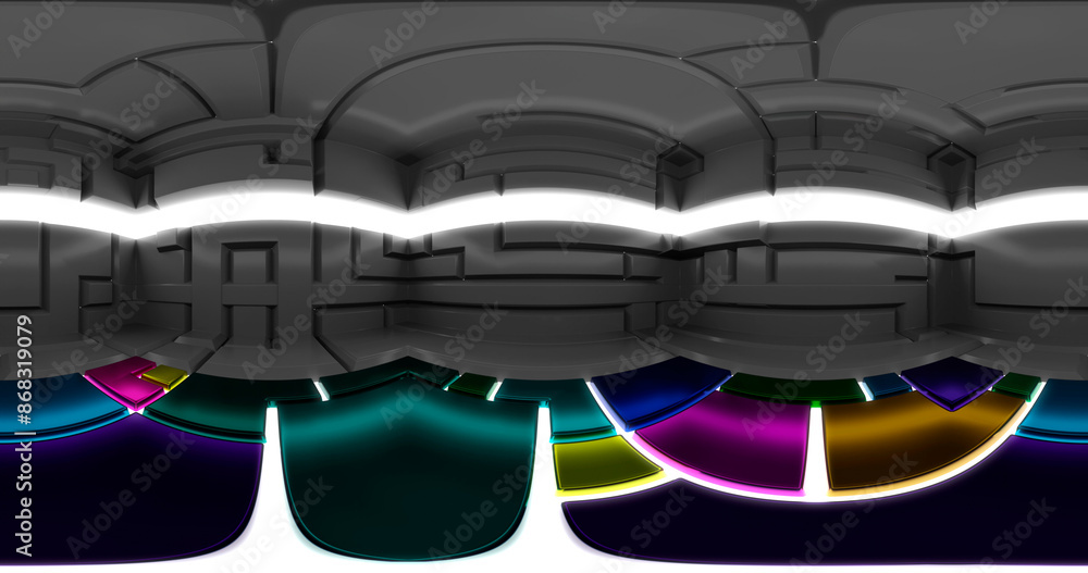 Poster 3d rendering. hdri environment map. 360 degree spherical seamless vr panorama. abstract empty t inte