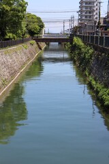 Lake Biwa Canal in Otsu, Shiga, Japan