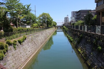 Lake Biwa Canal in Otsu, Shiga, Japan