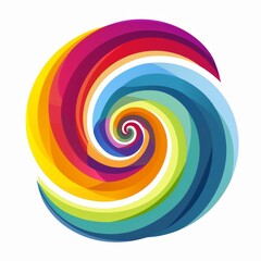 Obraz premium A colorful spiral with a rainbow of colors