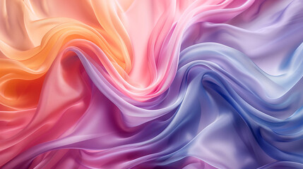 Obraz premium abstract background with colourful silk waves