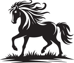 Obraz premium horse silhouette isolated on white