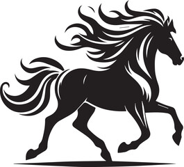 Obraz premium horse silhouette isolated on white