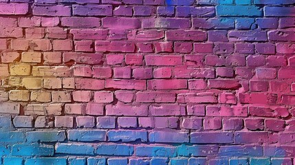 Fototapeta premium Background with a bright brick wall