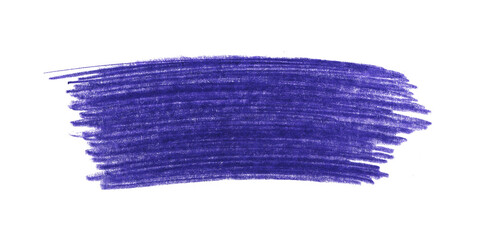 Blue Wax Crayon Strokes Isolated on White. Hand Drawn Pastel Chalk Stripes Background. Kids Hand Painting Texture Design Element.