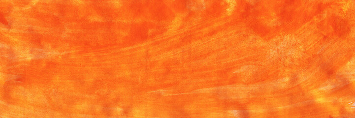 Orange Watercolor Art Background. Old Paper. Marble. Stone. Red Watercolour Texture for Cards, Flyers, Poster, Banner. Stucco. Wall. Brushstrokes and Splashes. Painted Template for Design.