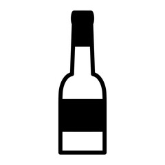 Wine bottle icon with simple and modern design