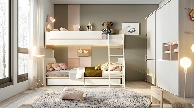 bunk bed solution for a small kids room