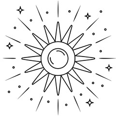 kids' space coloring sheet
