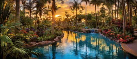 Sunset Serenity in a Tropical Oasis