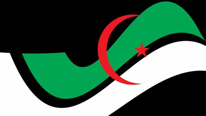 Patriotic Background with Algeria flag colors. An element of impact for the use you want to make of it. Happy independence day of Algeria, 01 november, revolution day. Vector illustration