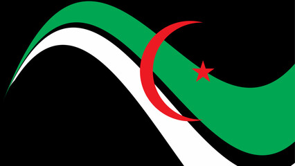 Patriotic Background with Algeria flag colors. An element of impact for the use you want to make of it. Happy independence day of Algeria, 01 november, revolution day. Vector illustration