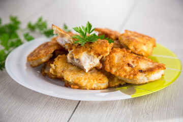 crispy golden fish fillet fried in batter