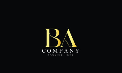 BA logo, Branding logo, Clothing logo, Letter logo