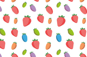 pattern of falling strawberries marmalade