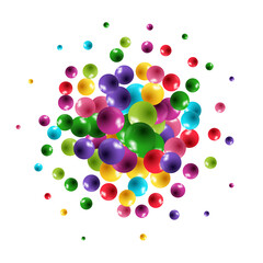 Colorful balls abstract wallpaper, mother-of-pearl matte. eps 10