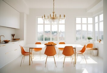 Minimalist Dining Room with Natural Light