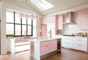 Pink Kitchen Design for Modern Living