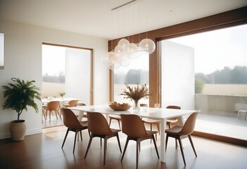 Elegant Brown Dining Space
