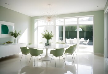 Minimalist Dining Room with Natural Light