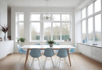 Open Dining Area with Large Windows