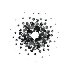 Vector illustration for your design. Luxurious beautiful background with yellow spheres. Natural pearls with highlights. eps 10