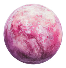 Fototapeta premium Pink planet rendered, cut out - stock png.
