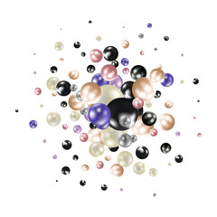 Abstract background. Vector photo frame. Colored balls. eps 10