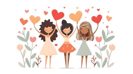 Fototapeta premium Digital Celebration of Friendship: Heartfelt Friendship Day Quotes Shared among Friends on Social Media