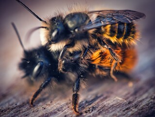Red Mason Bee Couple