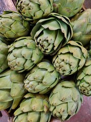 Raw Green Organic Artichokes